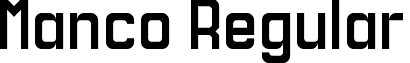 Manco Regular font - manco.ttf