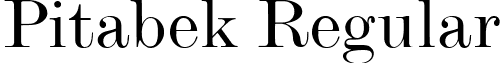 Pitabek Regular font - pitabek.ttf