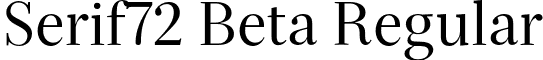 Serif72 Beta Regular font - Serif72Beta-Regular.otf