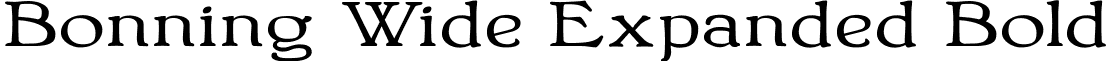 Bonning Wide Expanded Bold font - Bonning_Wide_Bold_TT.ttf