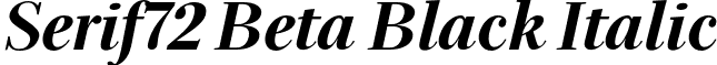 Serif72 Beta Black Italic font - Serif72Beta-BlackItalic.otf