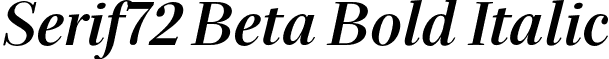 Serif72 Beta Bold Italic font - Serif72Beta-BoldItalic.otf