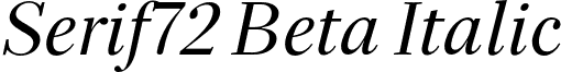 Serif72 Beta Italic font - Serif72Beta-Italic.otf