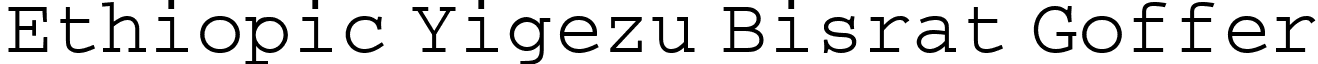 Ethiopic Yigezu Bisrat Goffer font - goffer.ttf