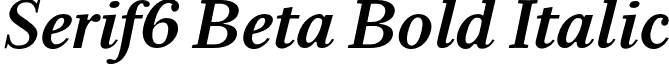 Serif6 Beta Bold Italic font - Serif6Beta-BoldItalic.otf