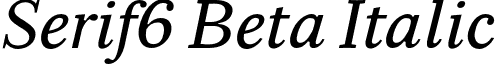 Serif6 Beta Italic font - Serif6Beta-Italic.otf