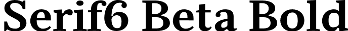 Serif6 Beta Bold font - Serif6Beta-Bold.otf