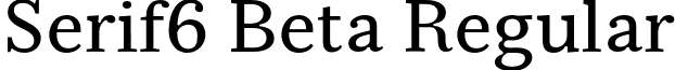Serif6 Beta Regular font - Serif6Beta-Regular.otf