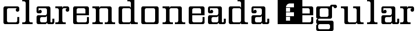 clarendoneada Regular font - clarendoneada.ttf