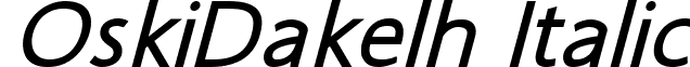 OskiDakelh Italic font - oskidakelhitalic1.ttf