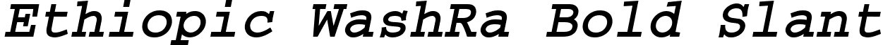 Ethiopic WashRa Bold Slant font - washrabsl.ttf