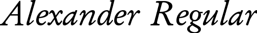 Alexander Regular font - Alexander.otf