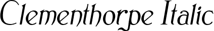 Clementhorpe Italic font - Clementhorpe_Italic_TT.ttf