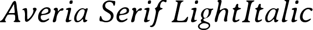 Averia Serif LightItalic font - AveriaSerif-LightItalic.ttf