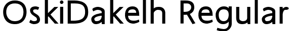 OskiDakelh Regular font - oskidakelh1.ttf