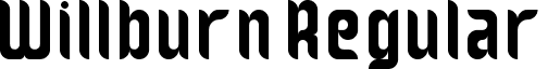 Willburn Regular font - willburn.ttf