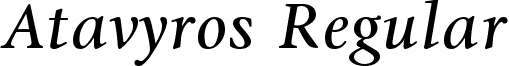 Atavyros Regular font - Atavyros.otf