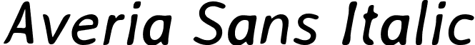 Averia Sans Italic font - AveriaSans-Italic.ttf