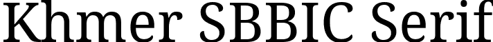 Khmer SBBIC Serif font - kmSBBICsf.ttf