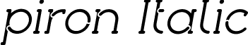 piron Italic font - piron_italic.otf