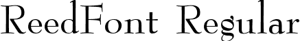 ReedFont Regular font - reedfon1.ttf