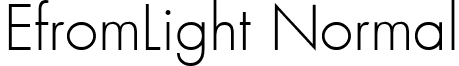 EfromLight Normal font - efrom_light.ttf