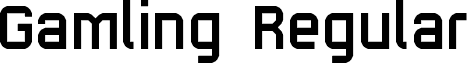 Gamling Regular font - gamling_.ttf