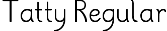 Tatty Regular font - Tatty.ttf