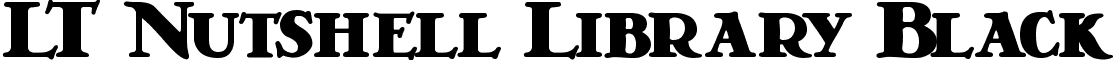 LT Nutshell Library Black font - LT Nutshell Library Black.ttf