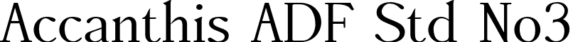 Accanthis ADF Std No3 font - AccanthisADFStdNo3-Regular.otf