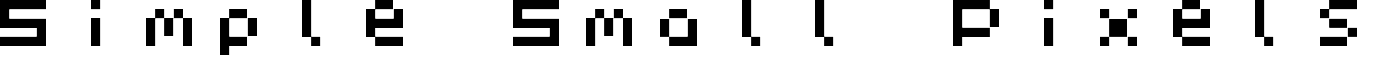 Simple Small Pixels font - simple_small_pixels.ttf