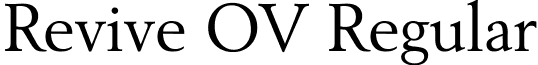 Revive OV Regular font - REVIVAL_.ttf