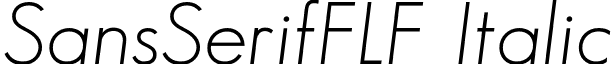 SansSerifFLF Italic font - SansSerifFLF-Italic.otf