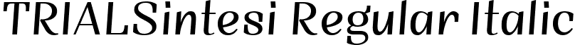 TRIALSintesi Regular Italic font - TRIAL_SintesiRegular-Italic.ttf