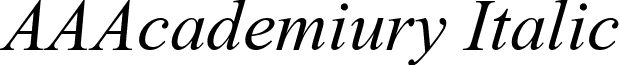 AAAcademiury Italic font - aaacademiury_italic.ttf