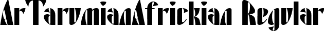 ArTarumianAfrickian Regular font - FRED.TTF