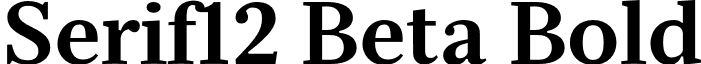 Serif12 Beta Bold font - Serif12Beta-Bold.otf