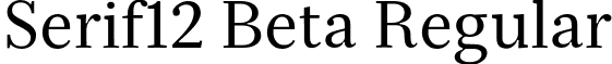 Serif12 Beta Regular font - Serif12Beta-Regular.otf
