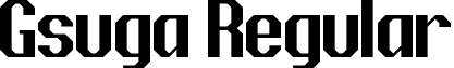 Gsuga Regular font - gsuga.ttf