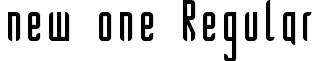 new one Regular font - new_one.ttf