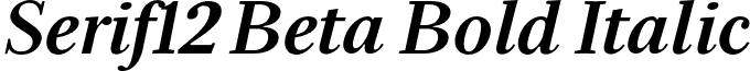 Serif12 Beta Bold Italic font - Serif12Beta-BoldItalic.otf