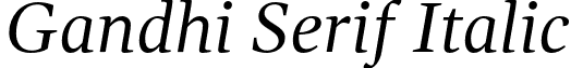 Gandhi Serif Italic font - GandhiSerif-Italic.otf