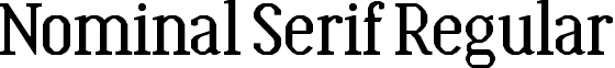 Nominal Serif Regular font - nominal_serif.ttf