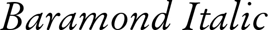 Baramond Italic font - Baramond Italic.ttf