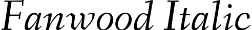 Fanwood Italic font - Fanwood-Italic.otf