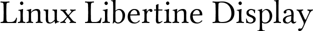 Linux Libertine Display font - LinLibertine_DR.ttf