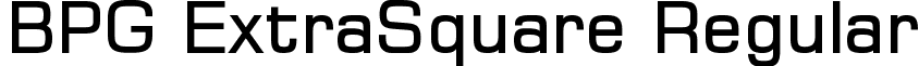 BPG ExtraSquare Regular font - bpg_extrasquare_2009.ttf