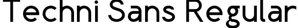 Techni Sans Regular font - Techni Sans.ttf