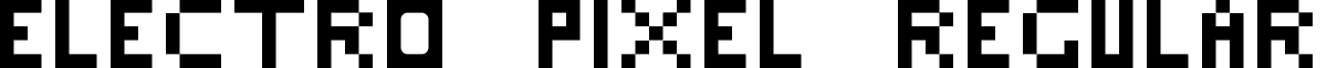 electro pixel Regular font - electro_pixel.ttf
