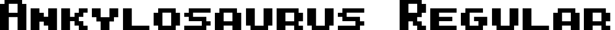 Ankylosaurus Regular font - ankylosaurus.ttf